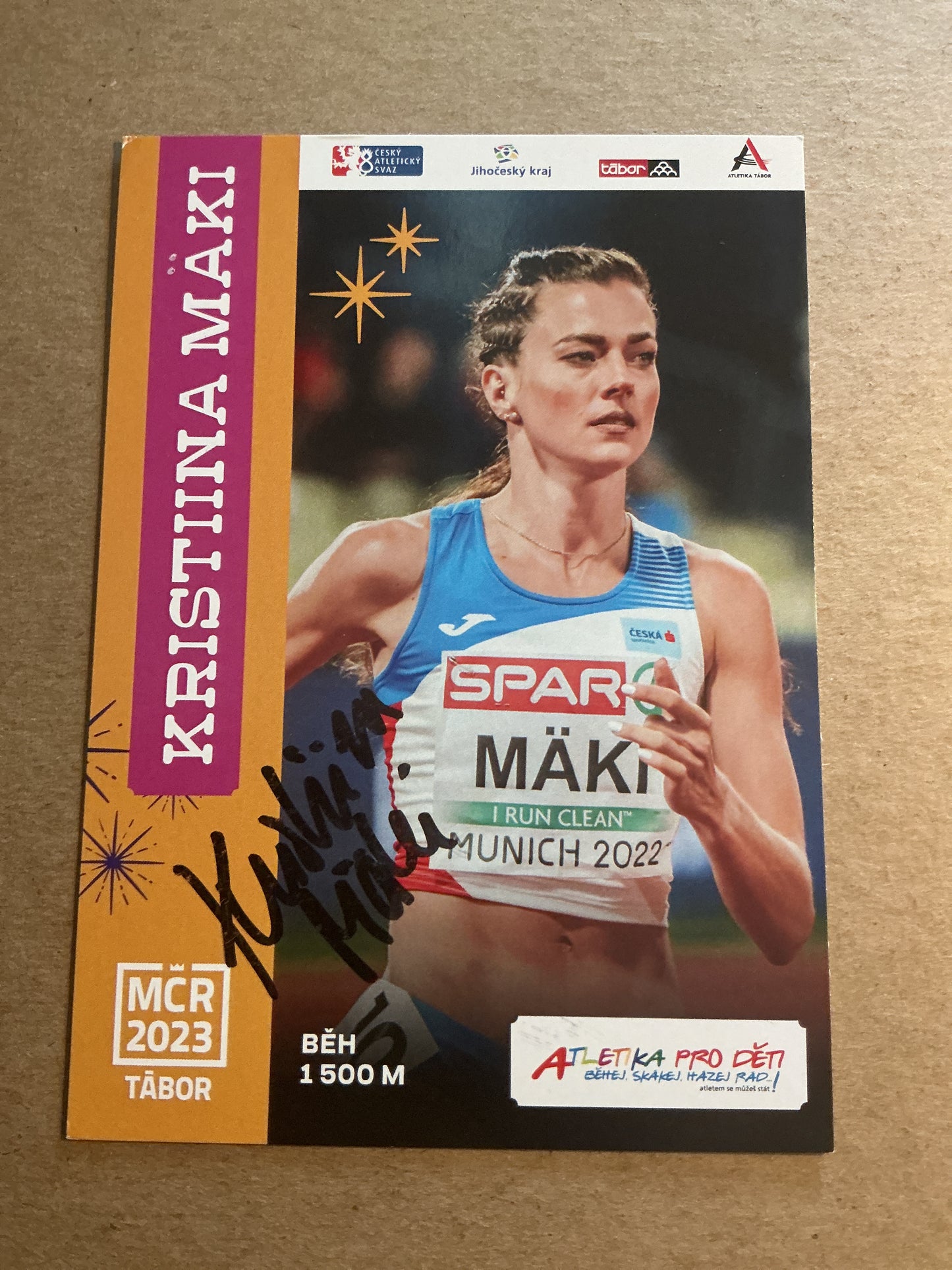 Kristiina Mäki, Czech Republic 🇨🇿 Athletics Summer Olympics 2024 hand signed