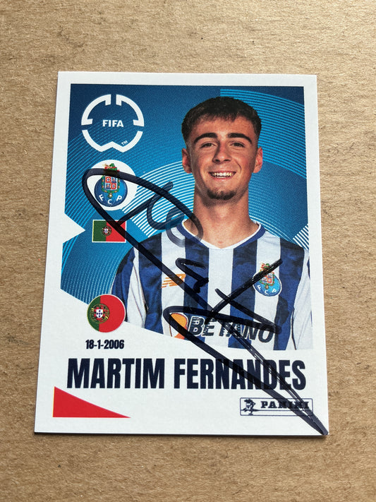 Martim Fernandes, Portugal 🇵🇹 FC Porto Club World Cup 2025 Panini hand signed