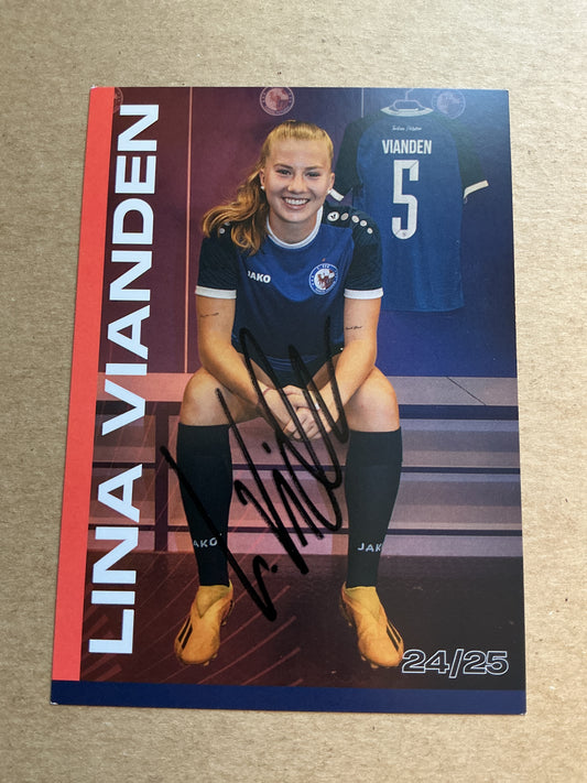 Lina Vianden, Germany 🇩🇪 1.FFC Turbine Potsdam 2024/25 hand signed