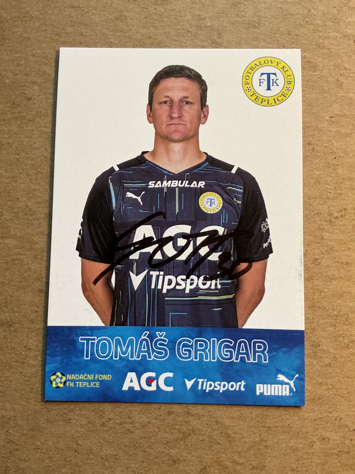 Tomáš Grigar, Czech Republic 🇨🇿 FK Teplice 2022/23 hand signed