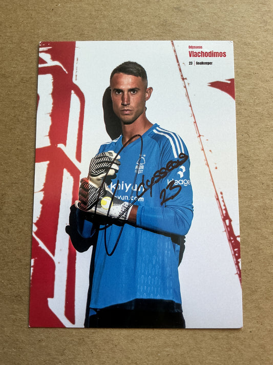 Odysseas Vlachodimos, Greece 🇬🇷 Nottingham Forest FC 2023/24 hand signed