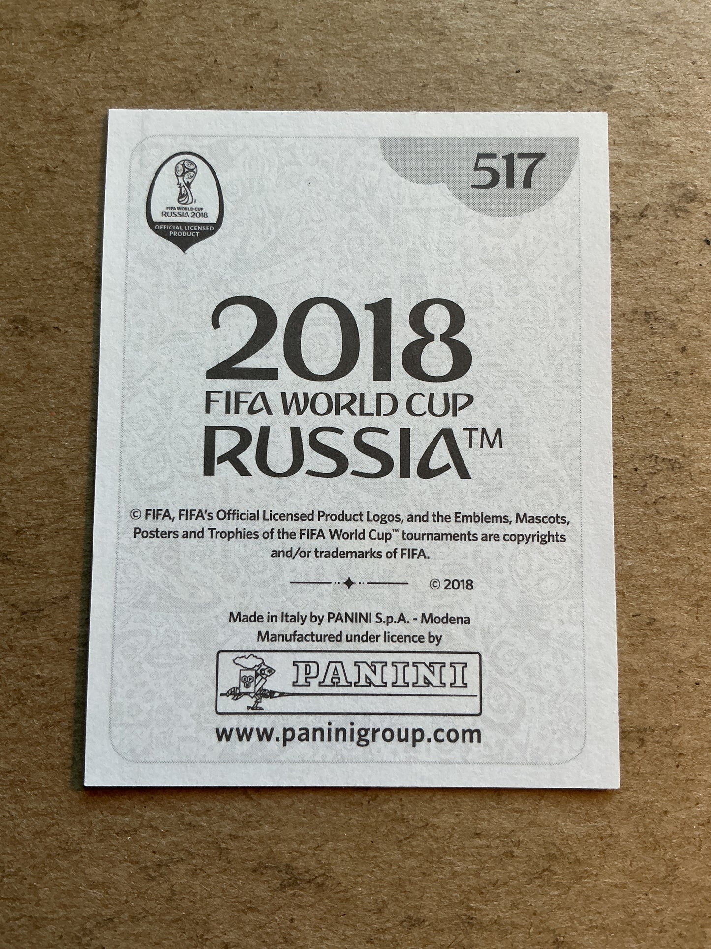Jan Vertonghen, Belgium 🇧🇪 FIFA World Cup 2018 Panini hand signed