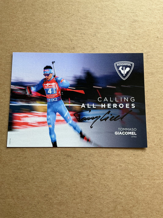 Tommaso Giacomel, Italy 🇮🇹 Biathlon Winter Sports 2024/25 hand signed