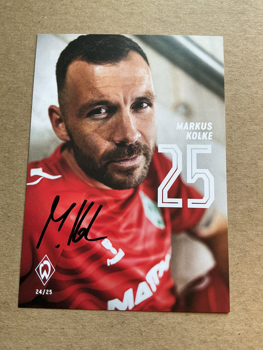 Markus Kolke, Germany 🇩🇪 SV Werder Bremen 2024/25 hand signed