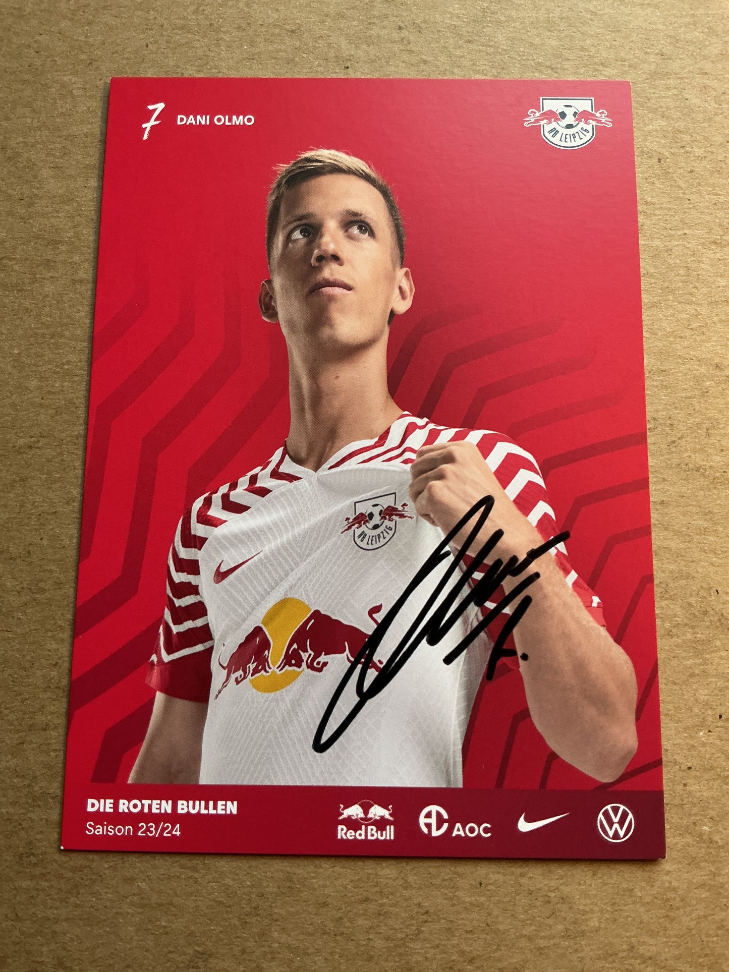 Dani Olmo, Spain 🇪🇸 RB Leipzig 2023/24 hand signed