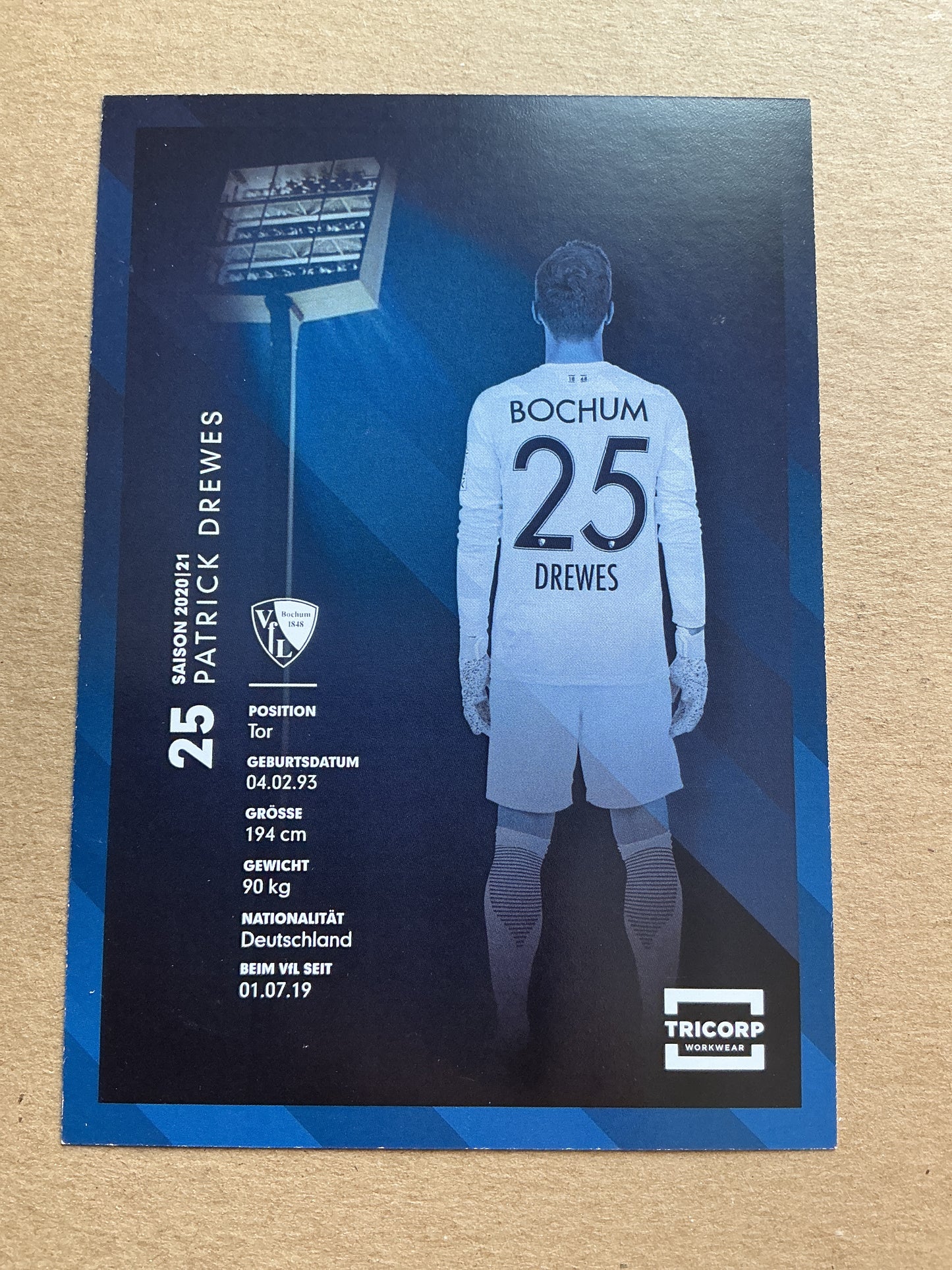 Patrick Drewes, Germany 🇩🇪  VfL Bochum 2020/21 hand signed