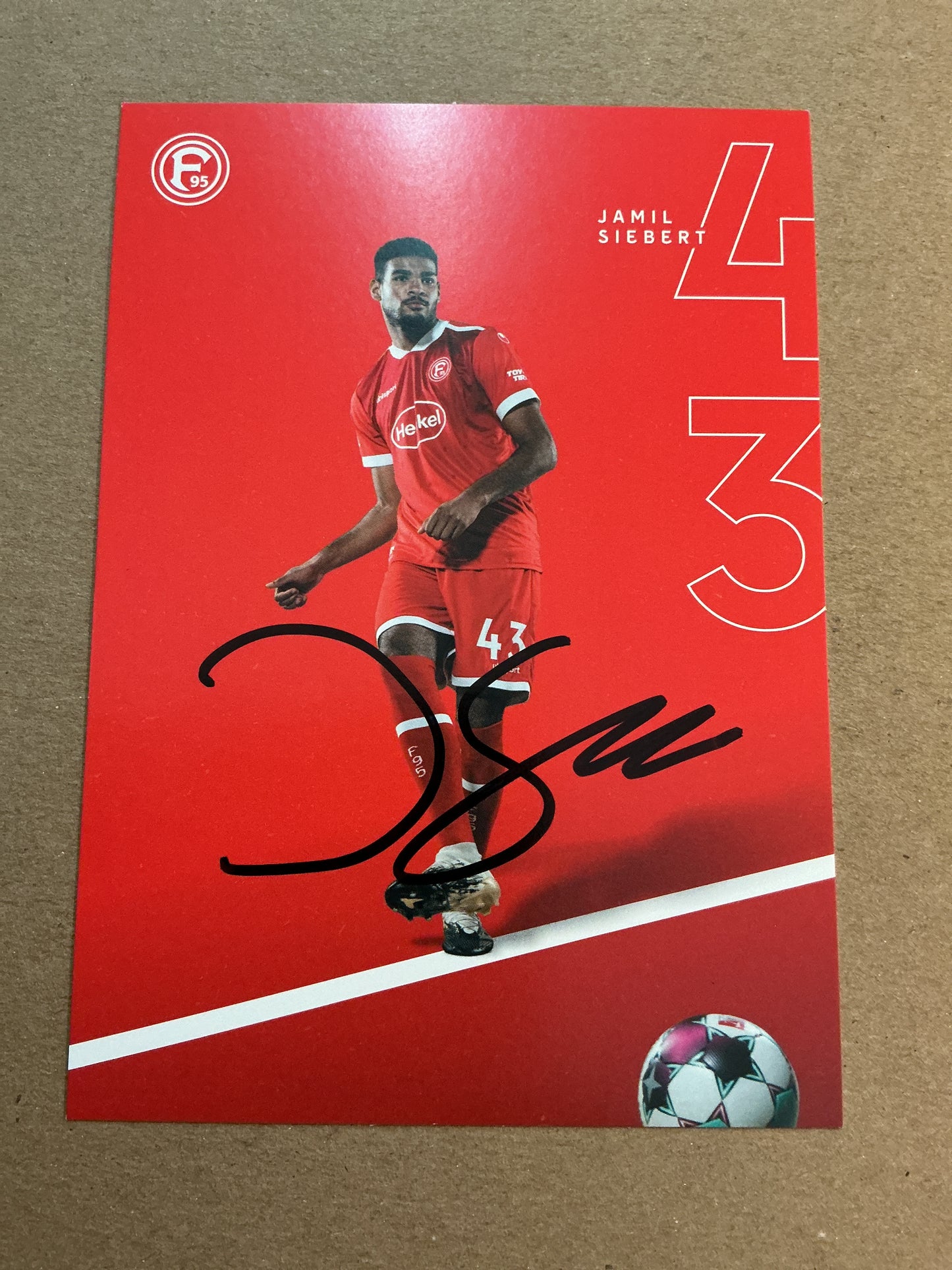 Jamil Siebert, Germany 🇩🇪 Fortuna Düsseldorf 2020/21 hand signed