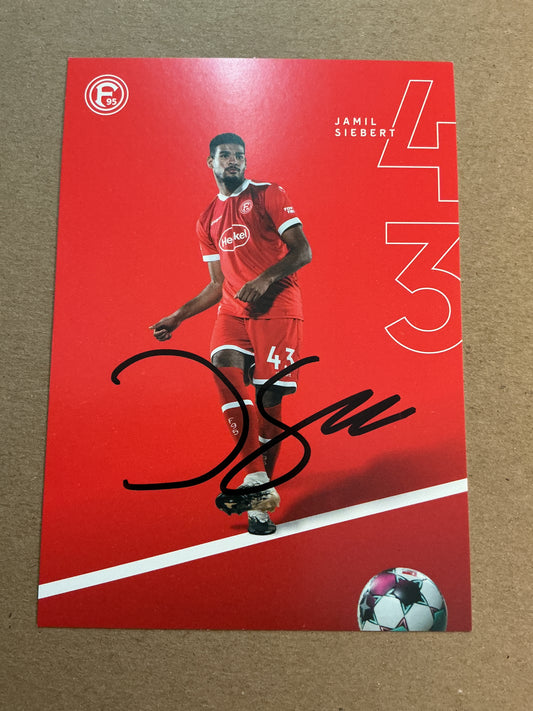 Jamil Siebert, Germany 🇩🇪 Fortuna Düsseldorf 2020/21 hand signed