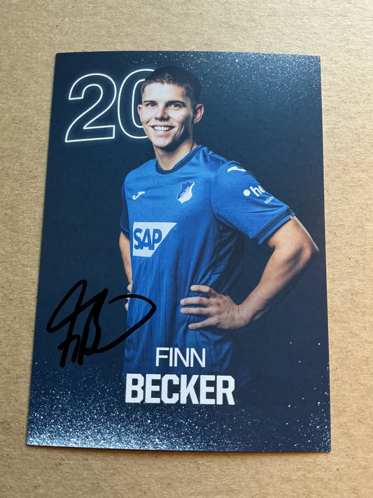 Finn Becker, Germany 🇩🇪 TSG 1899 Hoffenheim 2024/25 hand signed