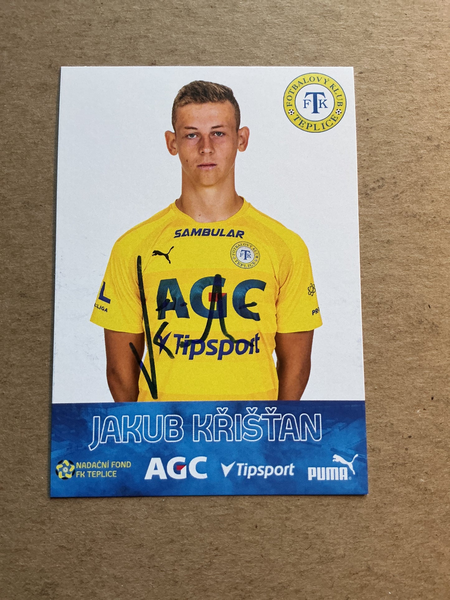 Jakub Křištan, Czech Republic 🇨🇿 FK Teplice 2022/23 hand signed