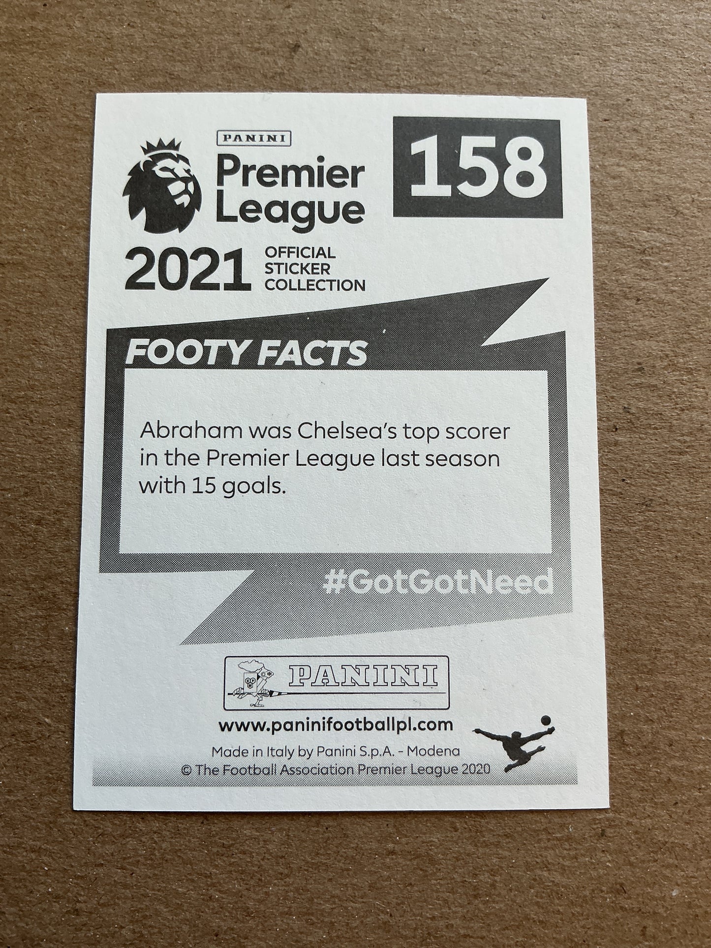 Tammy Abraham, England 🏴󠁧󠁢󠁥󠁮󠁧󠁿 Chelsea FC 2021 Panini hand signed