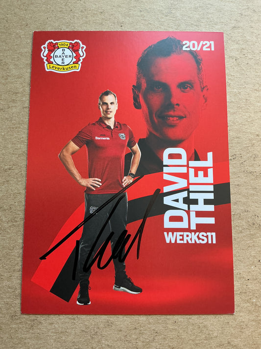 David Thiel, Germany 🇩🇪 Bayer 04 Leverkusen 2020/21 hand signed
