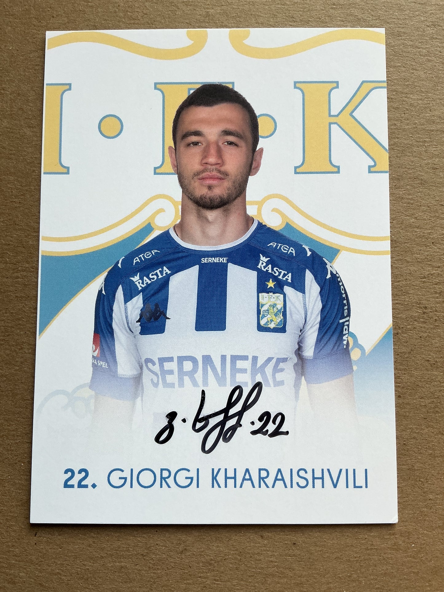 Giorgi Kharaishvili, Georgia 🇬🇪 IFK Göteborg 2019/20 hand signed