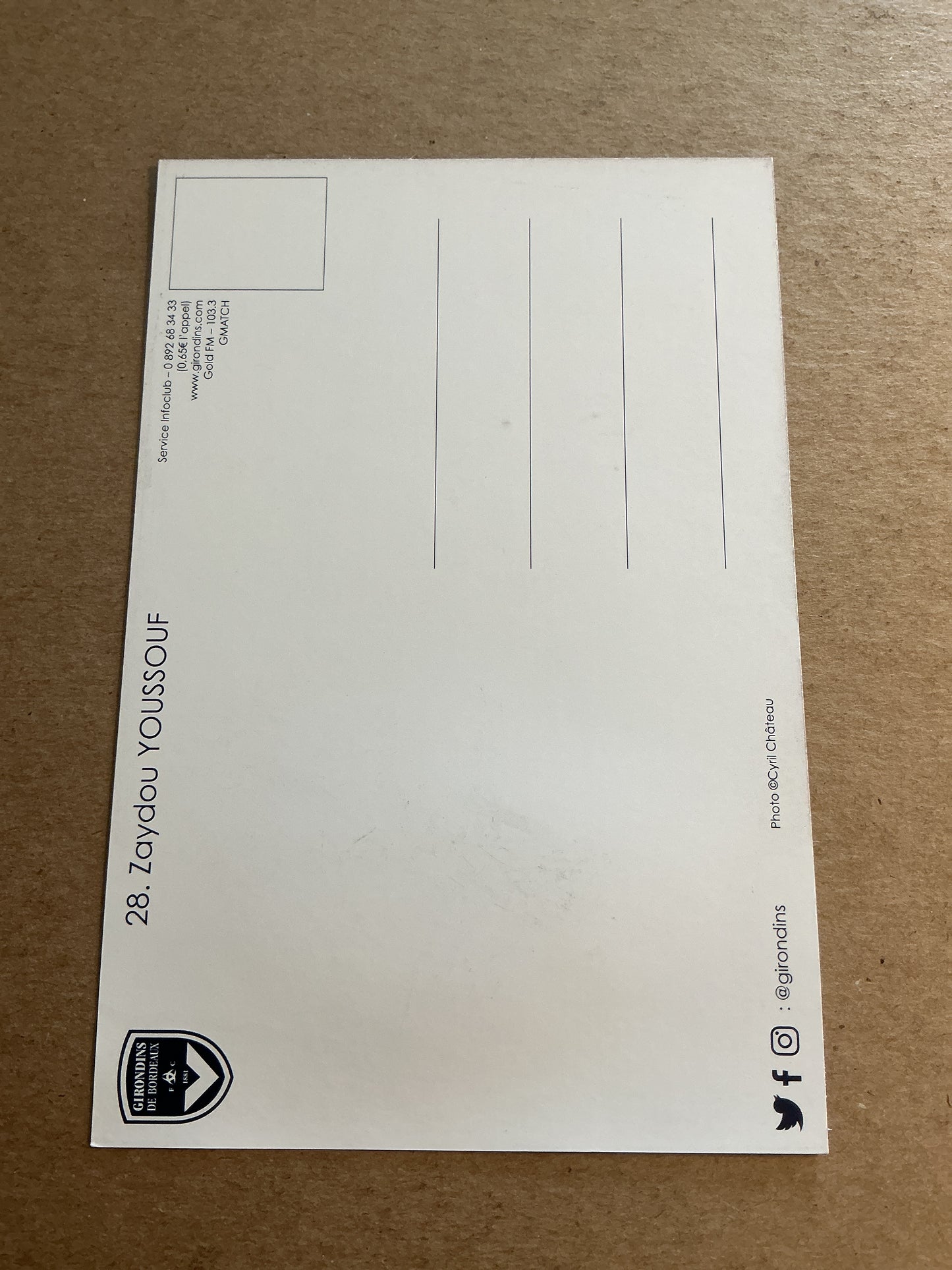 Zaydou Youssouf, France 🇫🇷 Girondins Bordeaux 2018/19 hand signed
