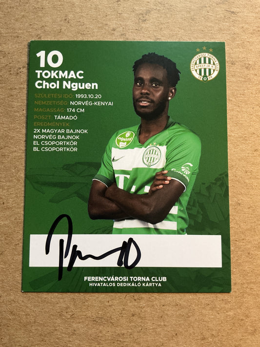 Tokmac Chol Nguen, Norway 🇳🇴 Ferencvaros TC 2021/22 hand signed