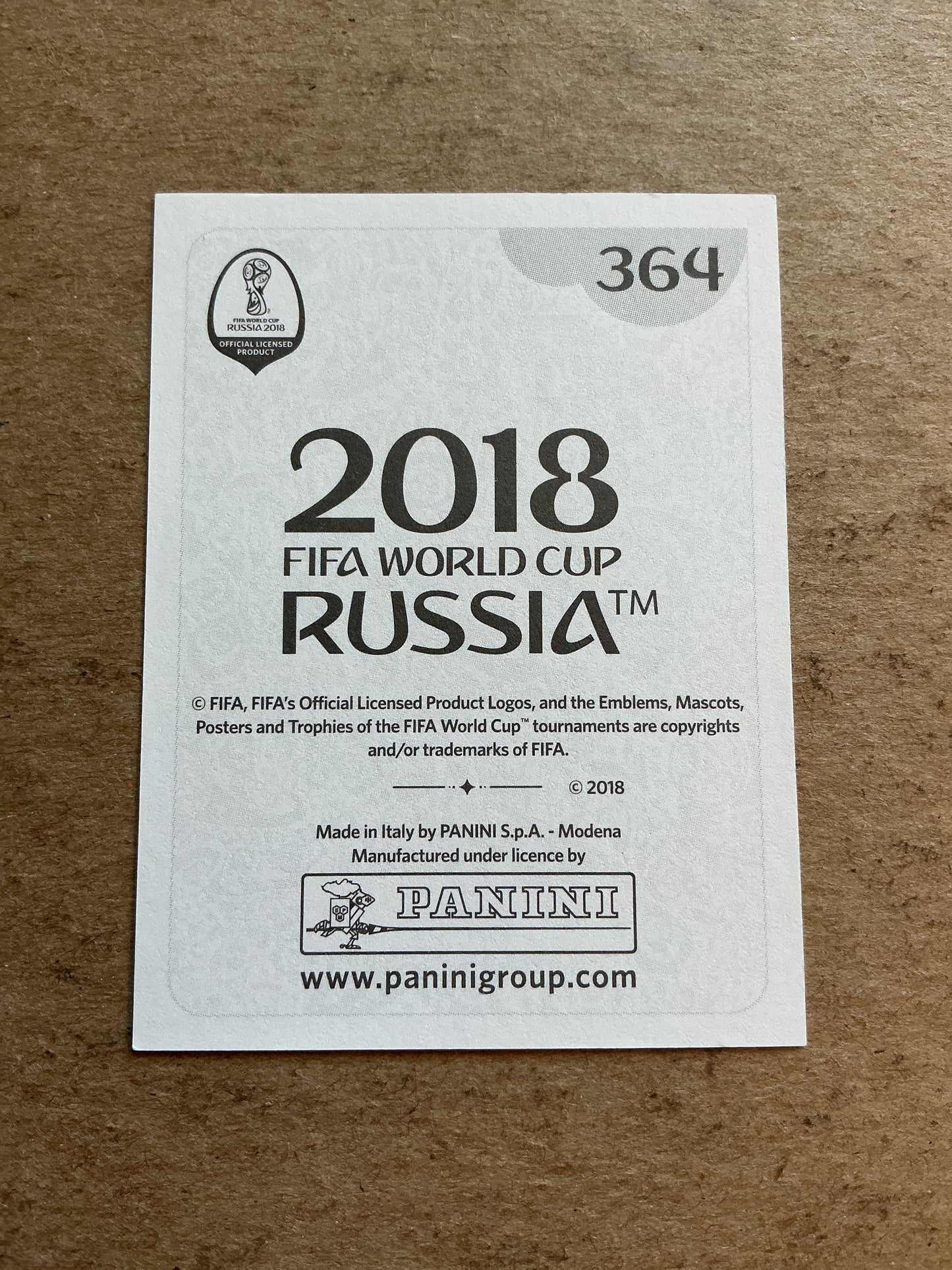 Casemiro, Brazil 🇧🇷 FIFA World Cup 2018 Panini hand signed