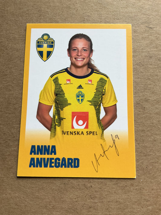 Anna Anvegård, Sweden 🇸🇪 UEFA Women’s Euro 2022 hand signed
