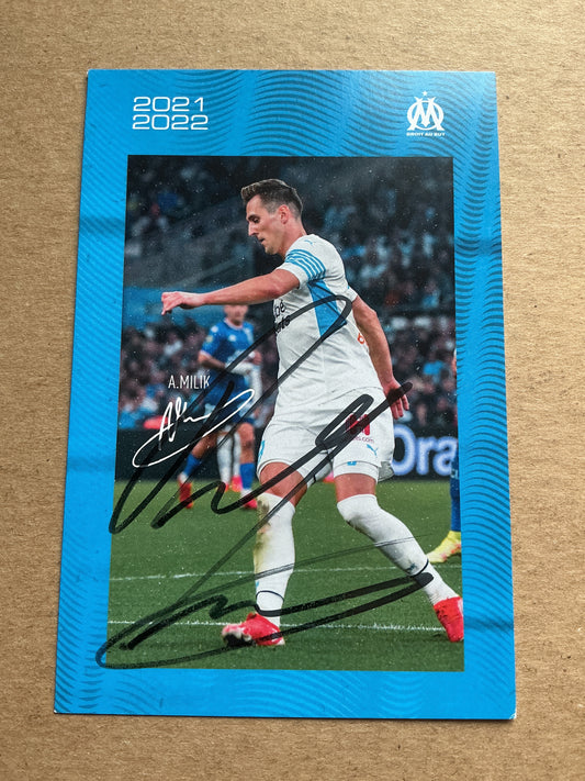 Arkadiusz Milik, Poland 🇵🇱 Olympique Marseille 2021/22 hand signed