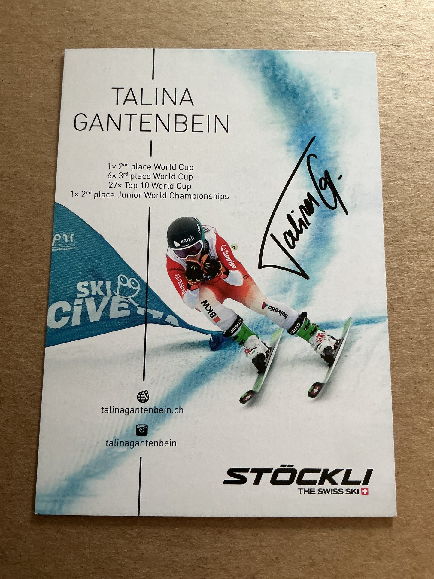 Talina Gantenbein, Switzerland 🇨🇭 Winter Sports 2024/25 hand signed