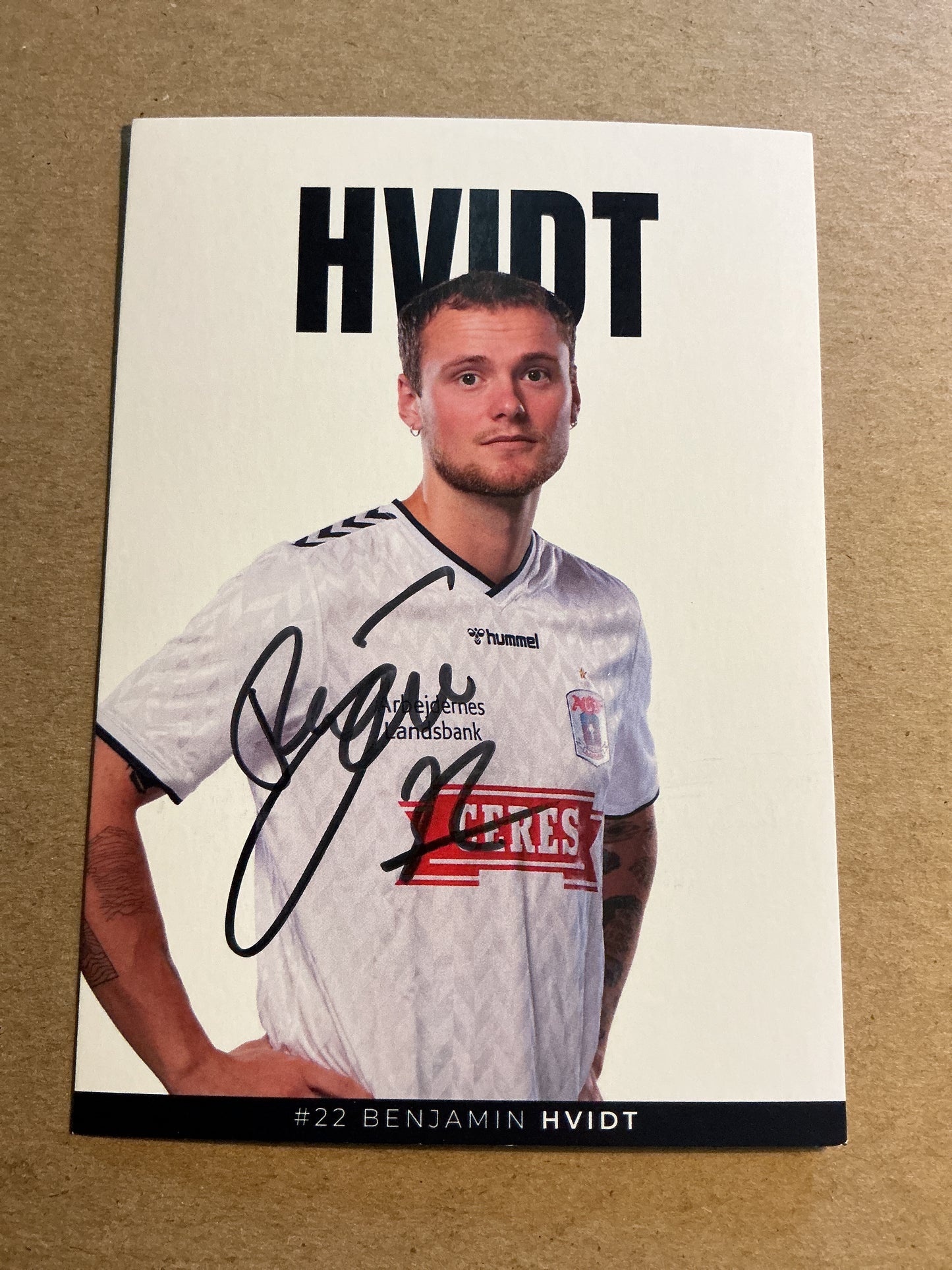 Benjamin Hvidt, Denmark 🇩🇰 Aarhus GF 2023/24 hand signed