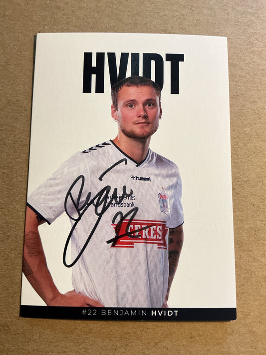 Benjamin Hvidt, Denmark 🇩🇰 Aarhus GF 2023/24 hand signed
