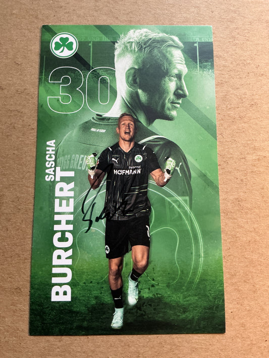 Sascha Burchert, Germany 🇩🇪 SpVgg Greuther Fürth 2021/22 hand signed