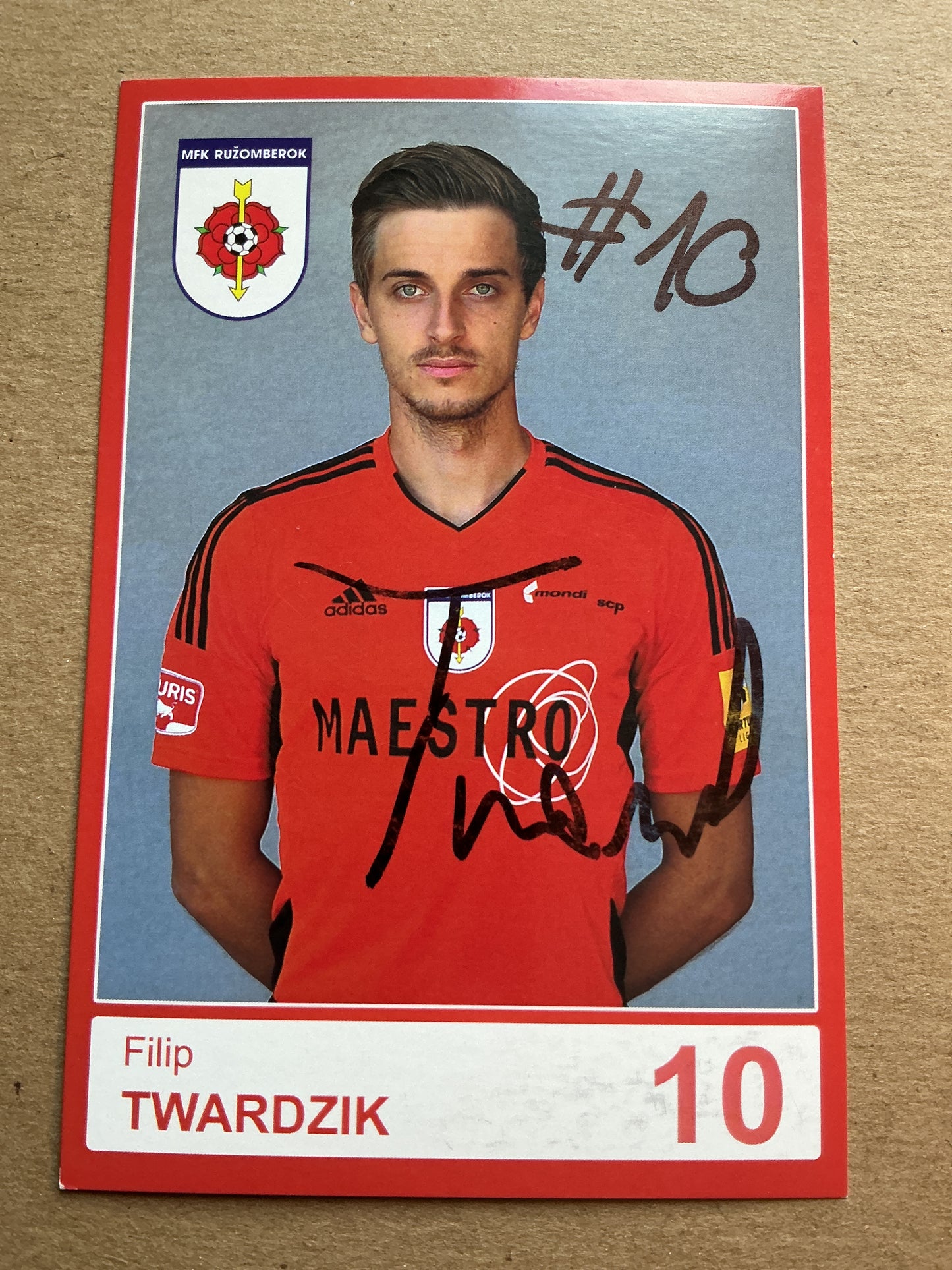 Filip Twardzik, Czech Republic 🇨🇿 MFK Ružomberok 2019/20 hand signed