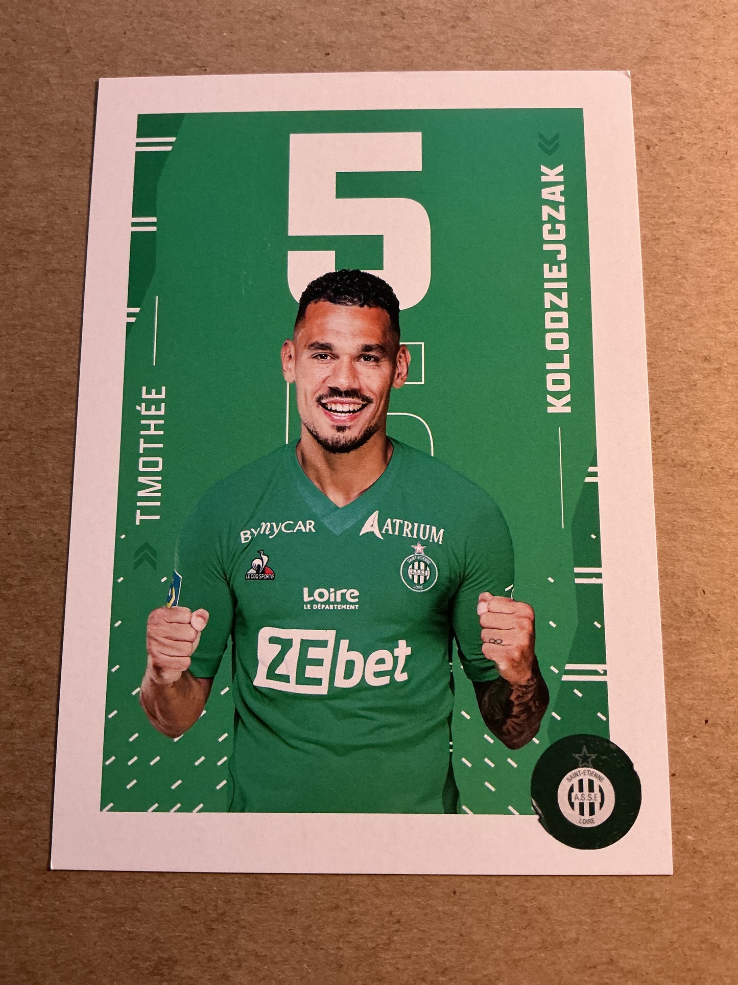 Timothée Kolodziejczak, France 🇫🇷 AS Saint-Étienne 2021/22 hand signed