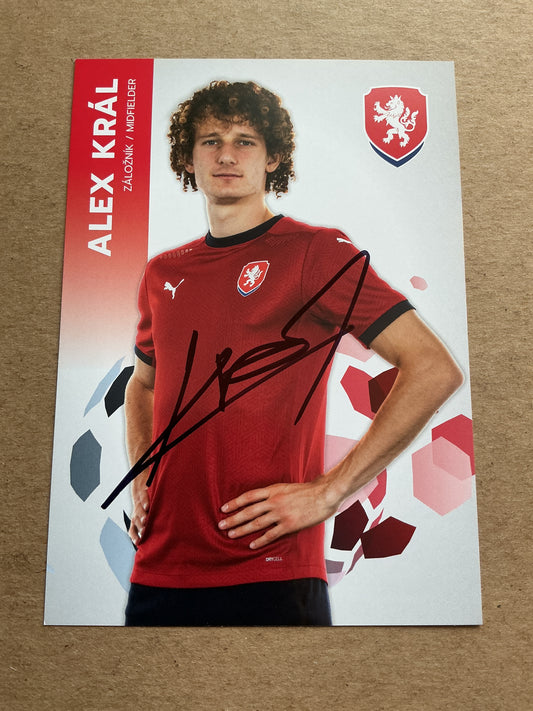 Alex Král, Czech Republic 🇨🇿 UEFA Euro Cup 2020 hand signed