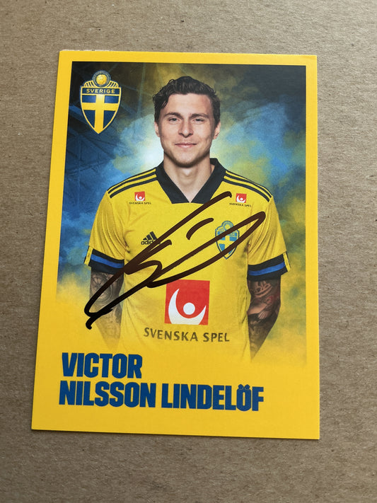 Victor Lindelöf, Sweden 🇸🇪 UEFA Euro 2020 Manchester United hand signed