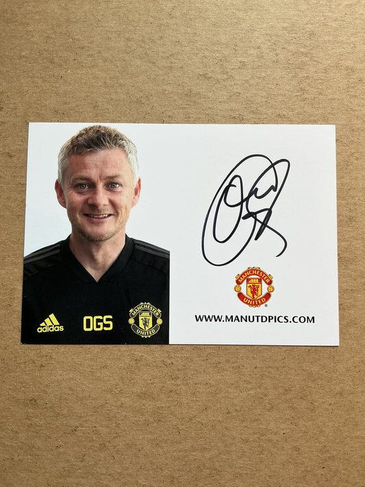 Ole Gunnar Solskjær, Norway 🇳🇴 Manchester United FC 2019/20 hand signed