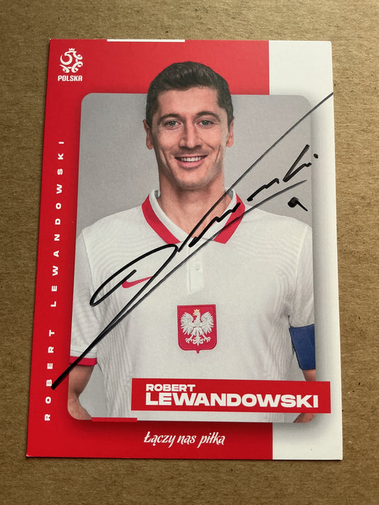Robert Lewandowski, Poland 🇵🇱 UEFA Euro Cup 2020 hand signed