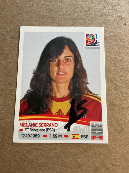 Melanie Serrano, Spain 🇪🇸 FIFA Women’s World Cup 2015 Panini hand signed