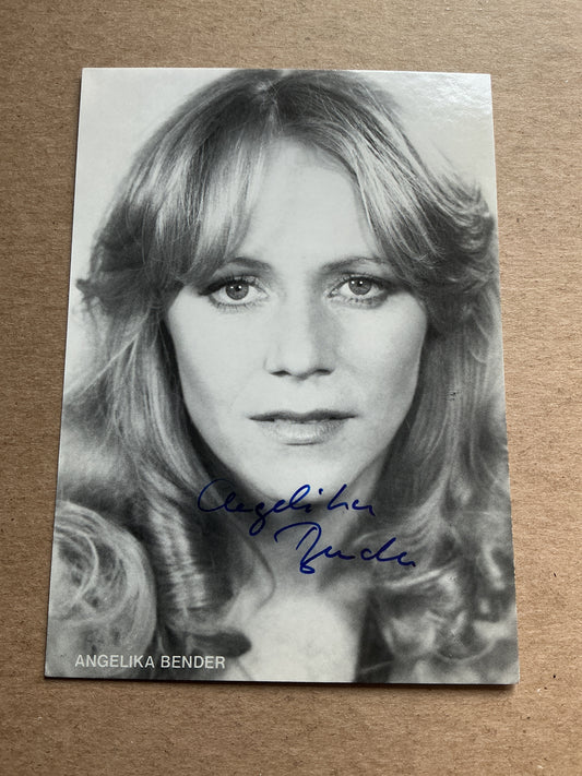 Angelika Bender, Germany 🇩🇪 Actress hand signed