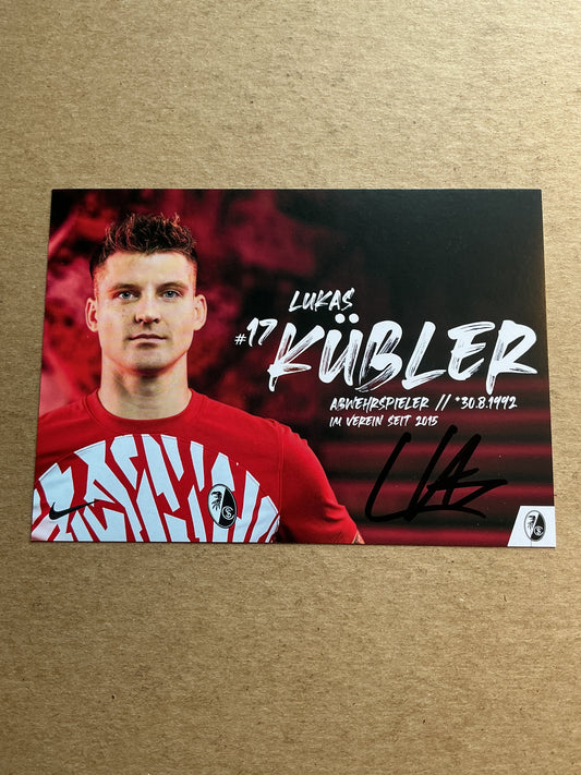 Lukas Kübler, Germany 🇩🇪 SC Freiburg 2023/24 hand signed