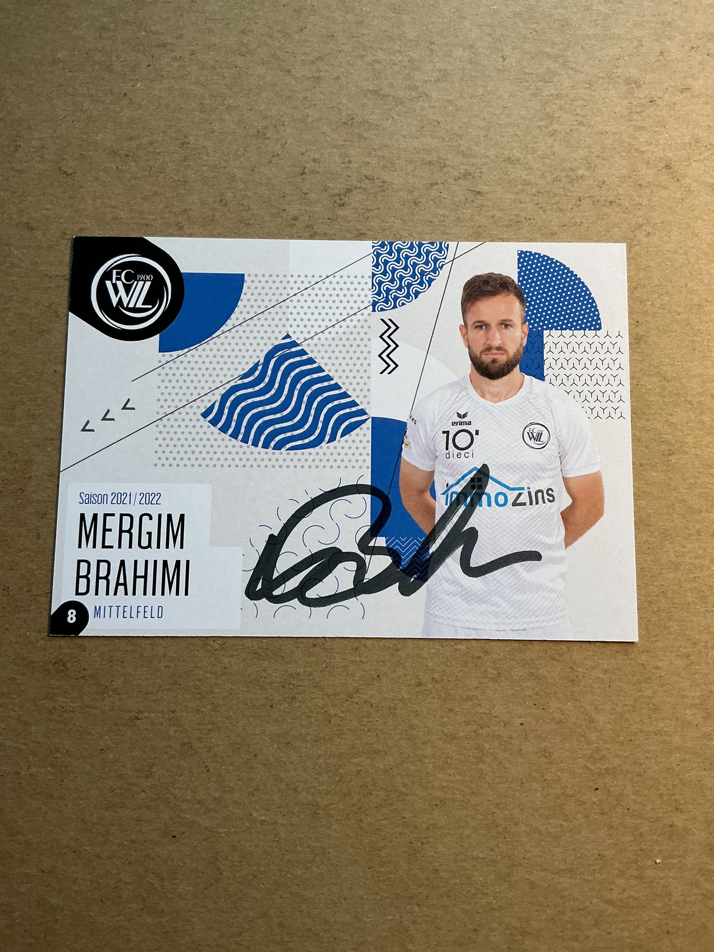 Mergim Brahimi, Kosovo 🇽🇰 FC Wil 2021/22 hand signed
