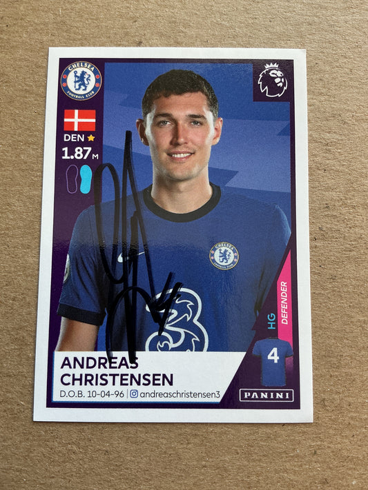 Andreas Christensen, Denmark 🇩🇰 Chelsea FC 2021 Panini hand signed