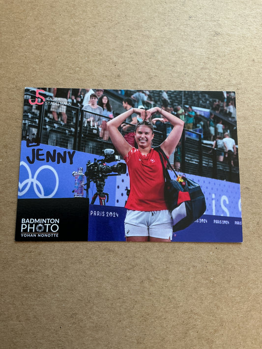 Jenjira Stadelmann, Switzerland 🇨🇭Badminton Summer Olympics 2024 hand signed