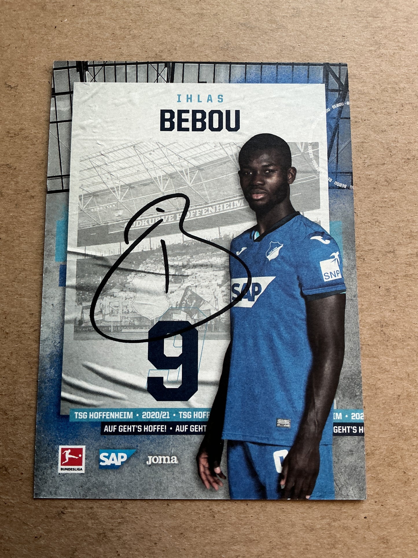 Ihlas Bebou, Togo 🇹🇬 TSG 1899 Hoffenheim 2020/21 hand signed