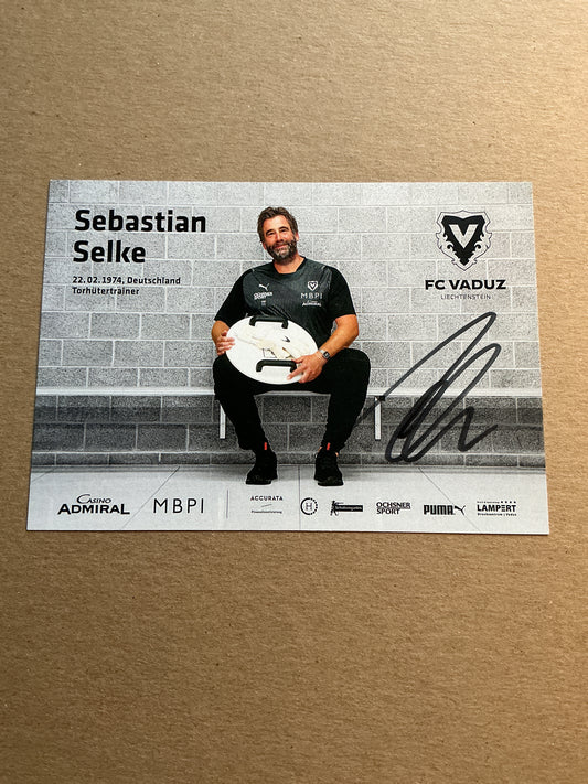 Sebastian Selke, Germany 🇩🇪 FC Vaduz 2021/22 hand signed