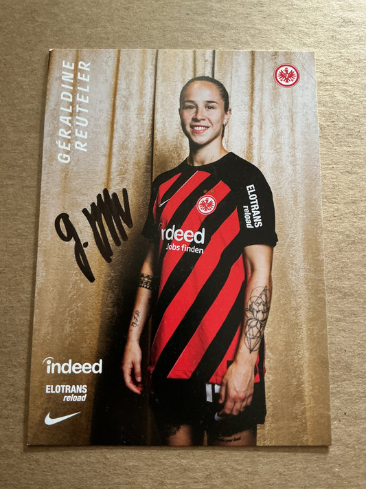 Geraldine Reuteler, Switzerland 🇨🇭 Eintracht Frankfurt 2023/24 hand signed