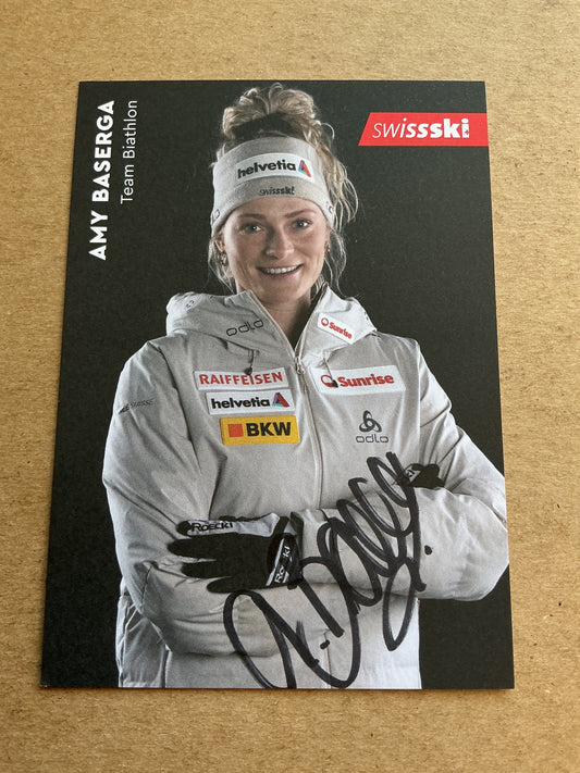 Amy Baserga, Switzerland 🇨🇭 Biathlon Winter 2023/24 hand signed