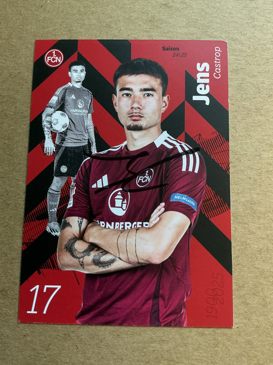 Jens Castrop, Germany 🇩🇪 1.FC Nürnberg 2024/25 hand signed