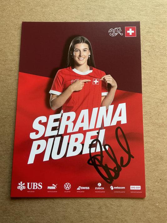 Seraina Piubel, Switzerland 🇨🇭 UEFA Euro Cup 2025 hand signed