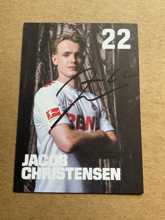 Jacob Christensen, Denmark 🇩🇰 1.FC Köln 2023/24 hand signed
