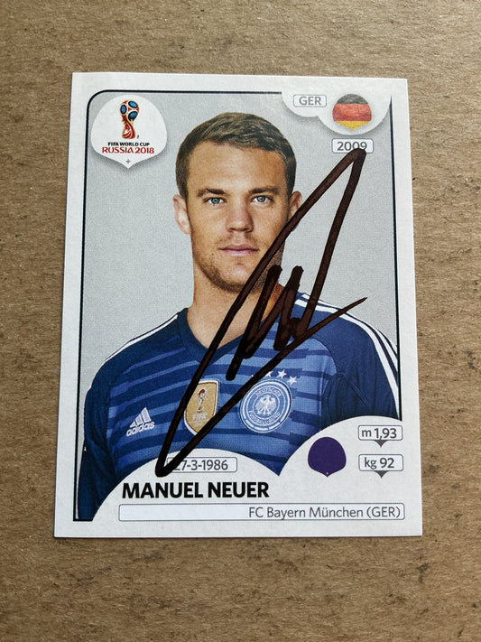 Manuel Neuer, Germany 🇩🇪 FIFA World Cup 2018 Panini hand signed