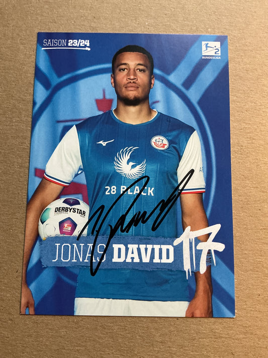 Jonas David, Germany 🇩🇪 Hansa Rostock 2023/24 hand signed