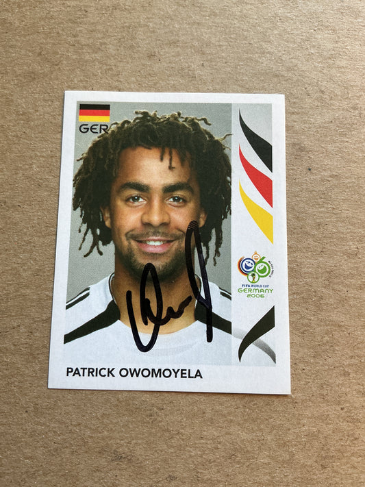 Patrick Owomoyela, Germany 🇩🇪 FIFA World Cup 2006 Panini hand signed