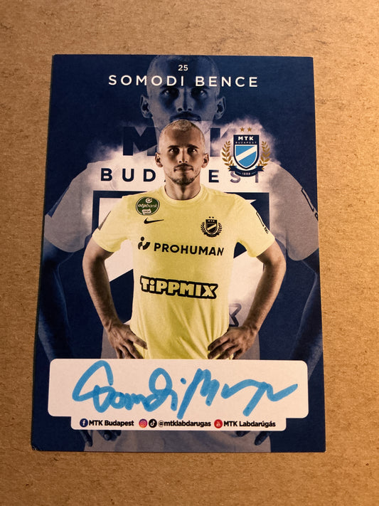 Bence Somodi, Hungary 🇭🇺 MTK Budapest 2021/22 hand signed