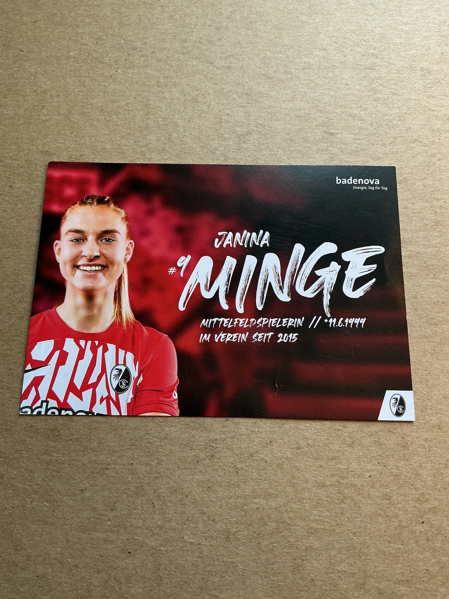 Janina Minge, Germany 🇩🇪 SC Freiburg 2023/24 hand signed